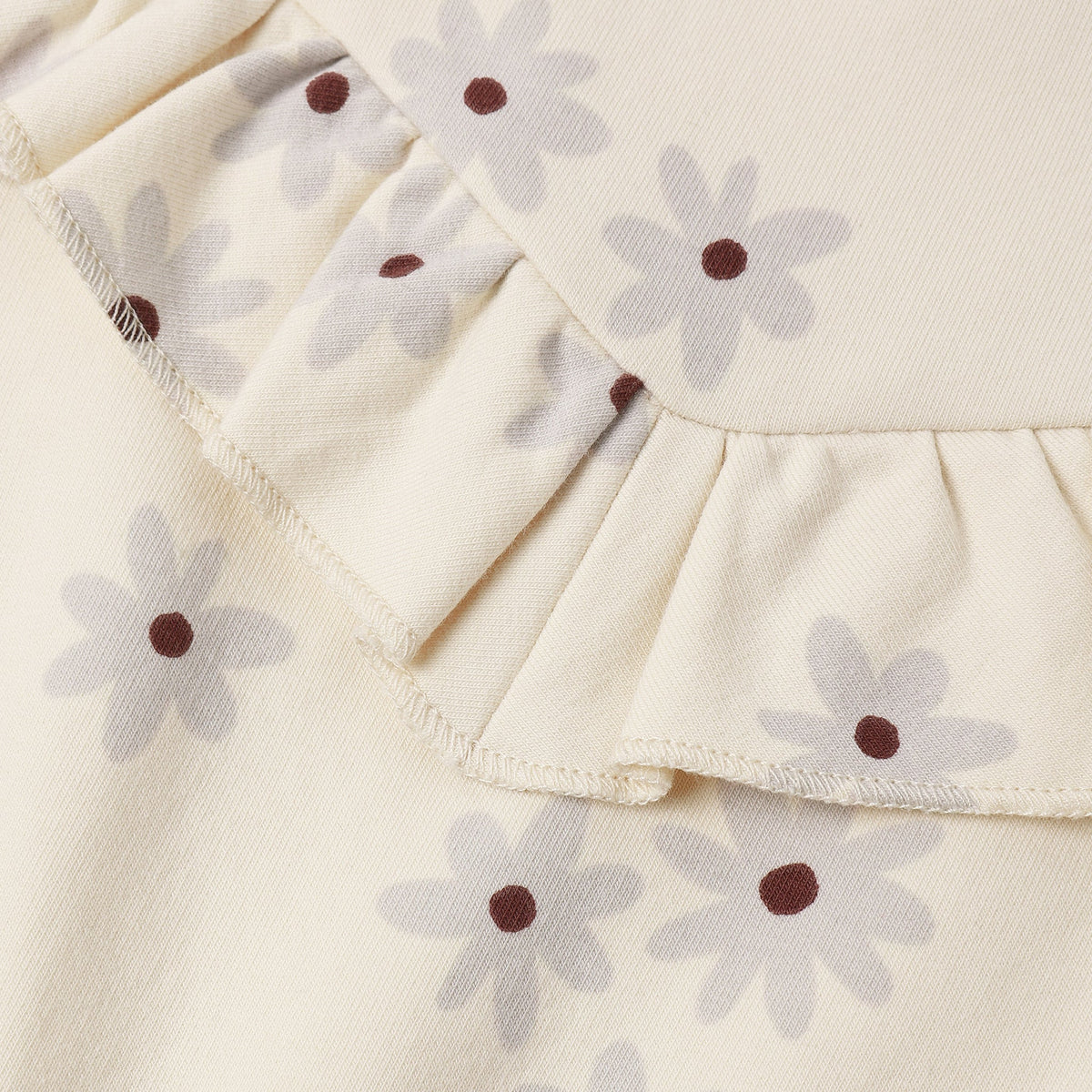 Blue Daisy Ruffle Fleece Sweatshirt - Quincy Mae