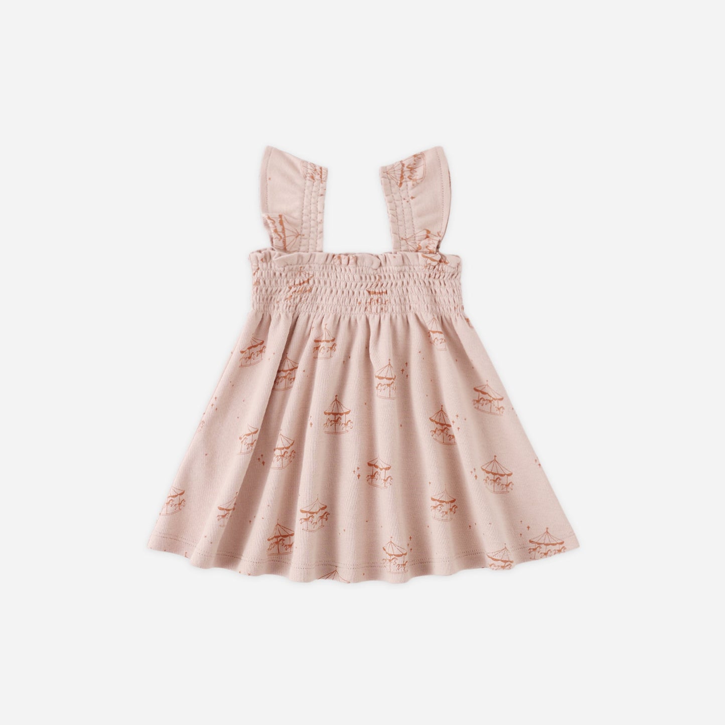 Carousel Smocked Jersey Dress - Quincy Mae