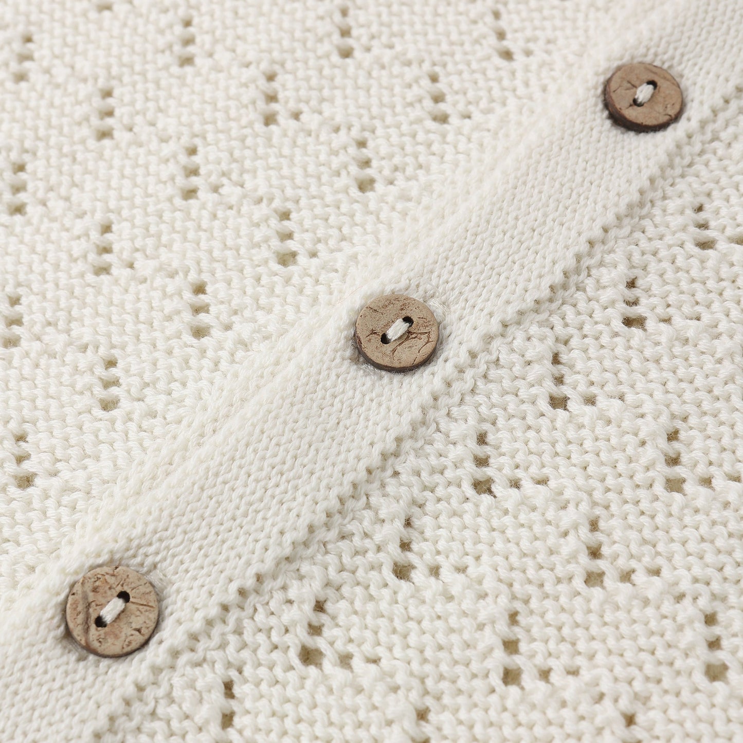 Natural Scalloped Cardigan - Quincy Mae