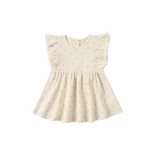 Mauve Ditsy Daisy Dress - Quincy Mae