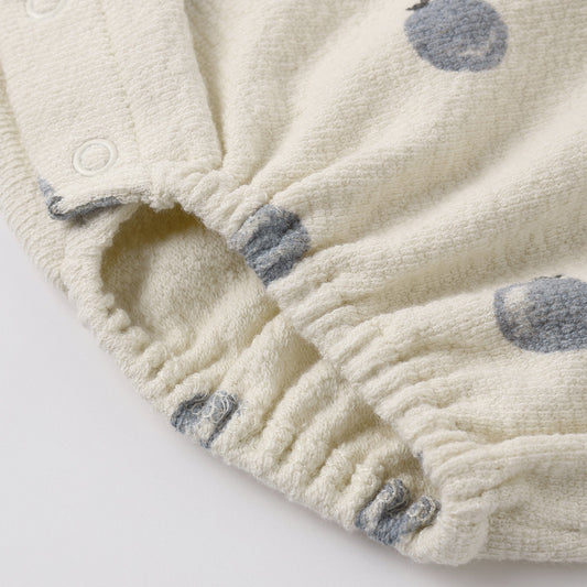 Blueberries Relaxed Bubble Romper  - Quincy Mae