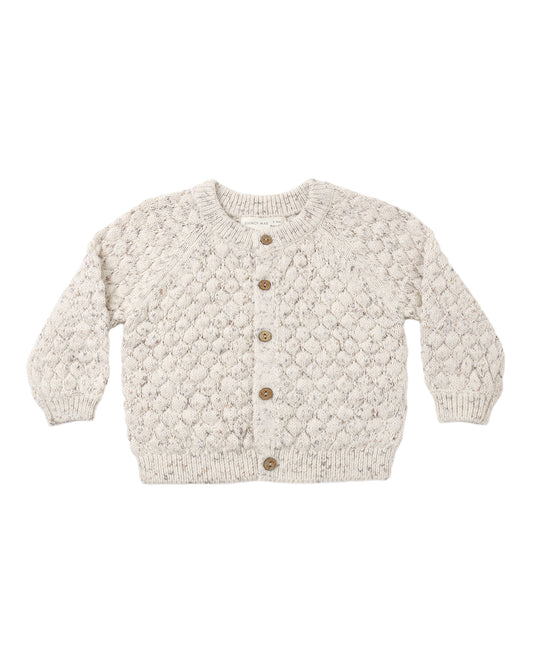 Natural Confetti Bubble Knit Cardigan- Quincy Mae