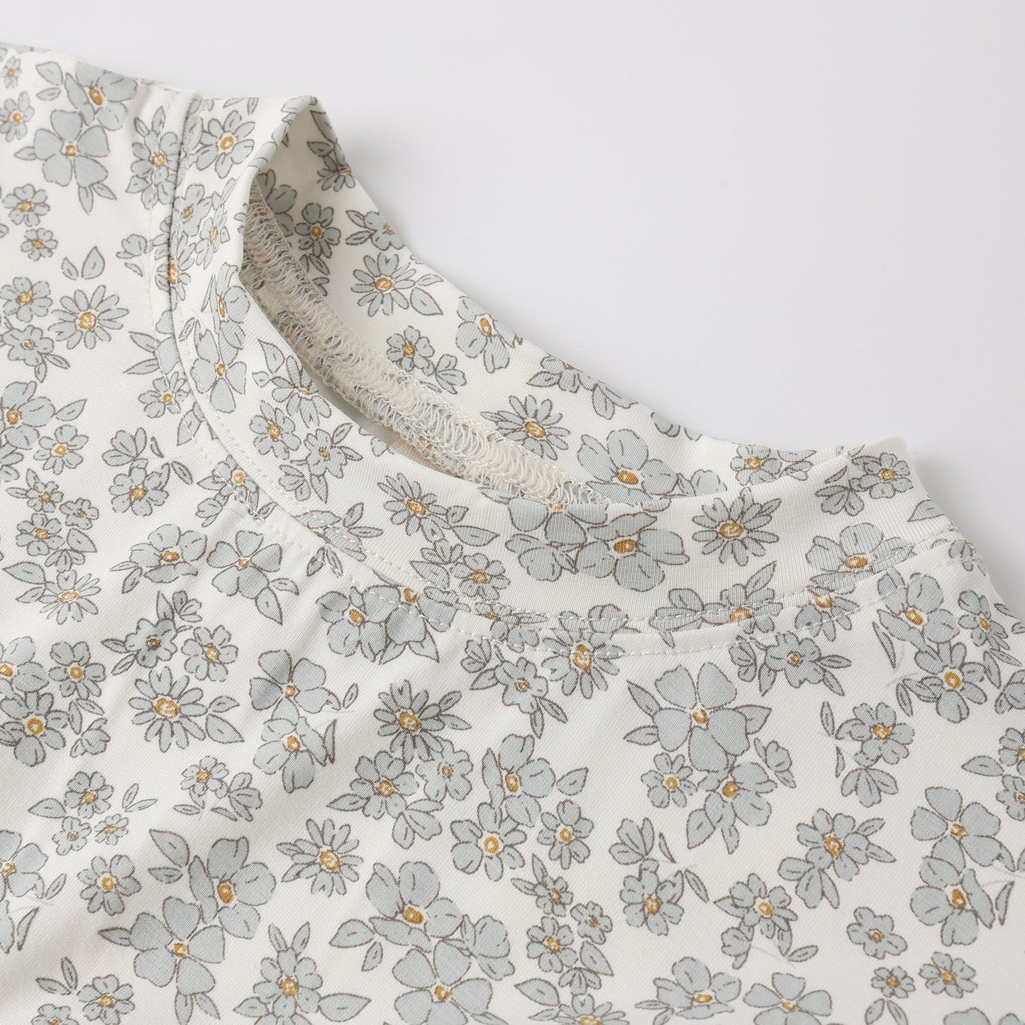 Blue Floral Bamboo Babydoll Dress - Quincy Mae