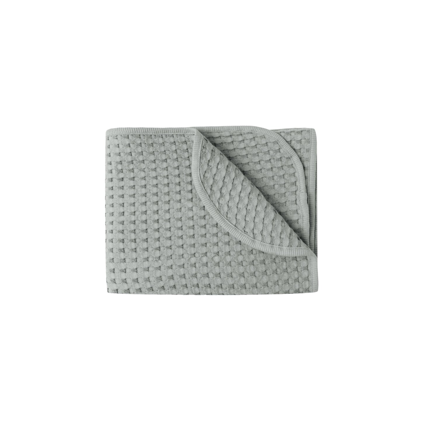 Steel Blue Waffle Baby Blanket - Quincy Mae