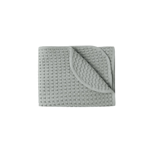 Steel Blue Waffle Baby Blanket - Quincy Mae