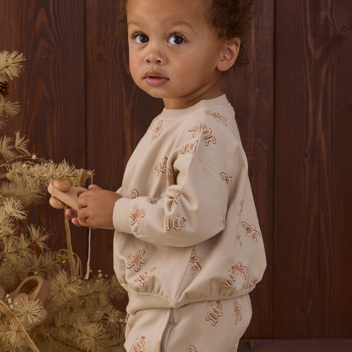 Gingerbread Sweatshirt & Pant Set - Quincy Mae
