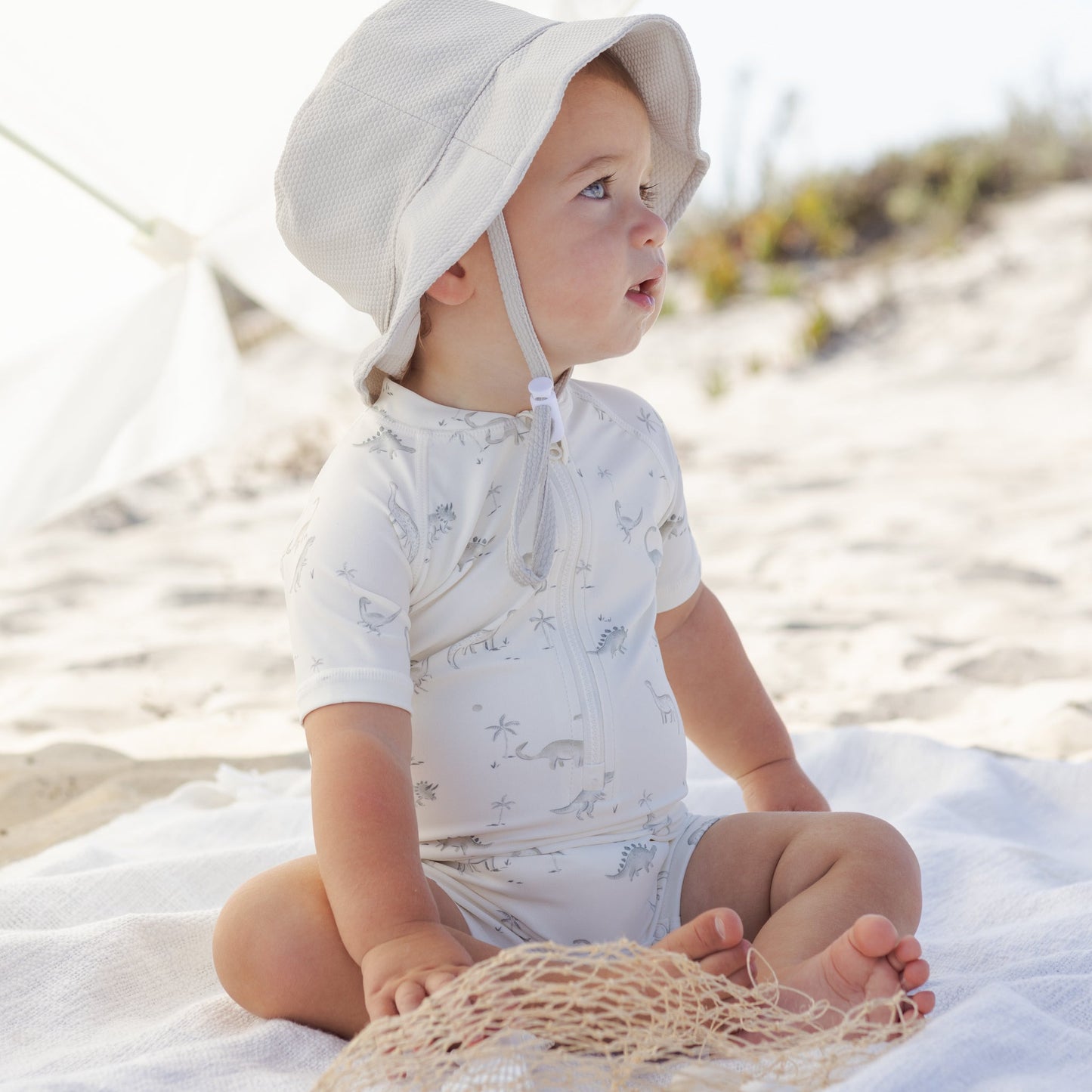 Dinosaur Zip Rashguard - Quincy Mae