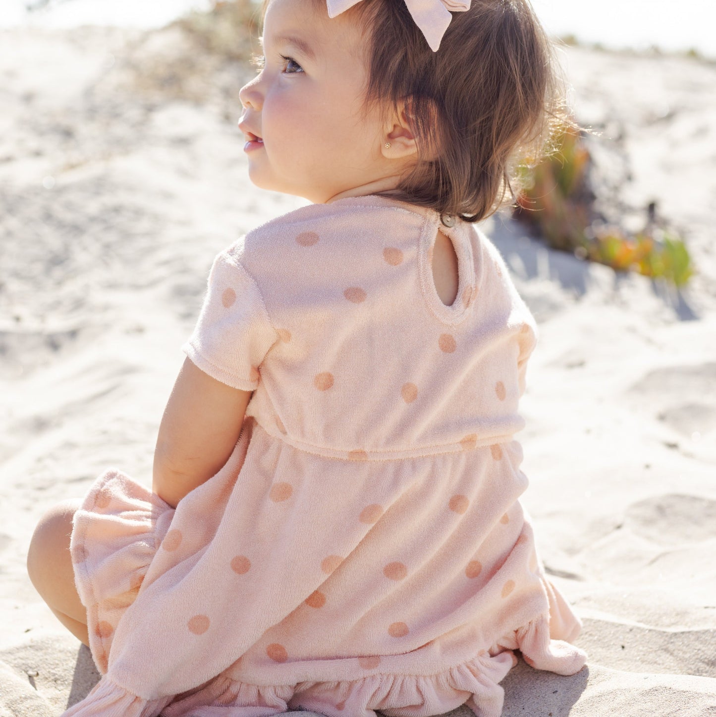 Polka Dot Terry Dress - Quincy Mae