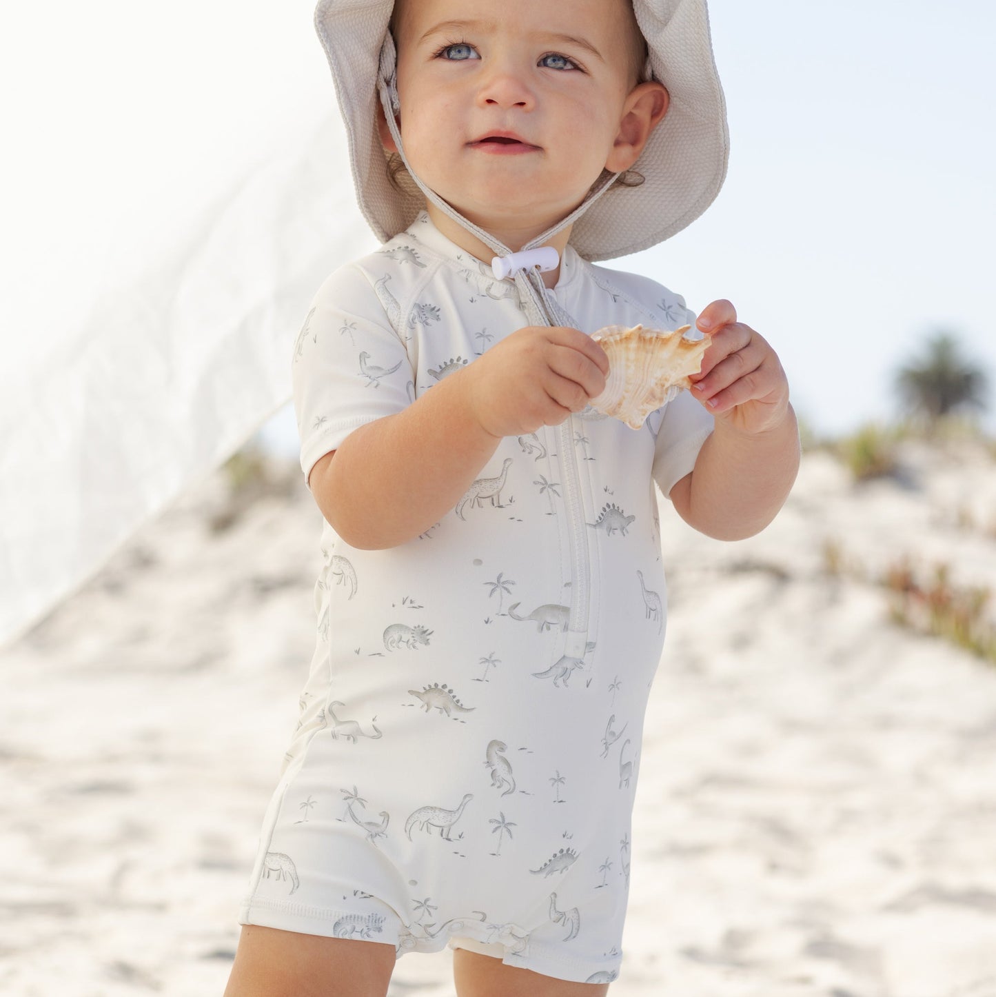 Dinosaur Zip Rashguard - Quincy Mae