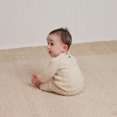 Natural Speckled Knit Sweater - Quincy Mae