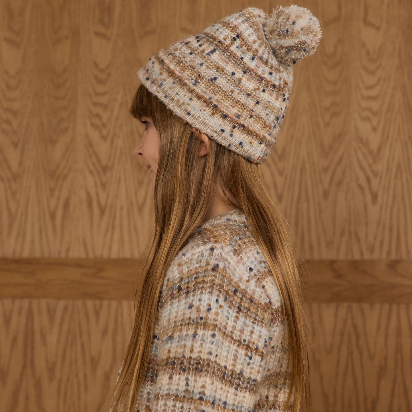 Stone Multi Stripe Beanie - Rylee + Cru