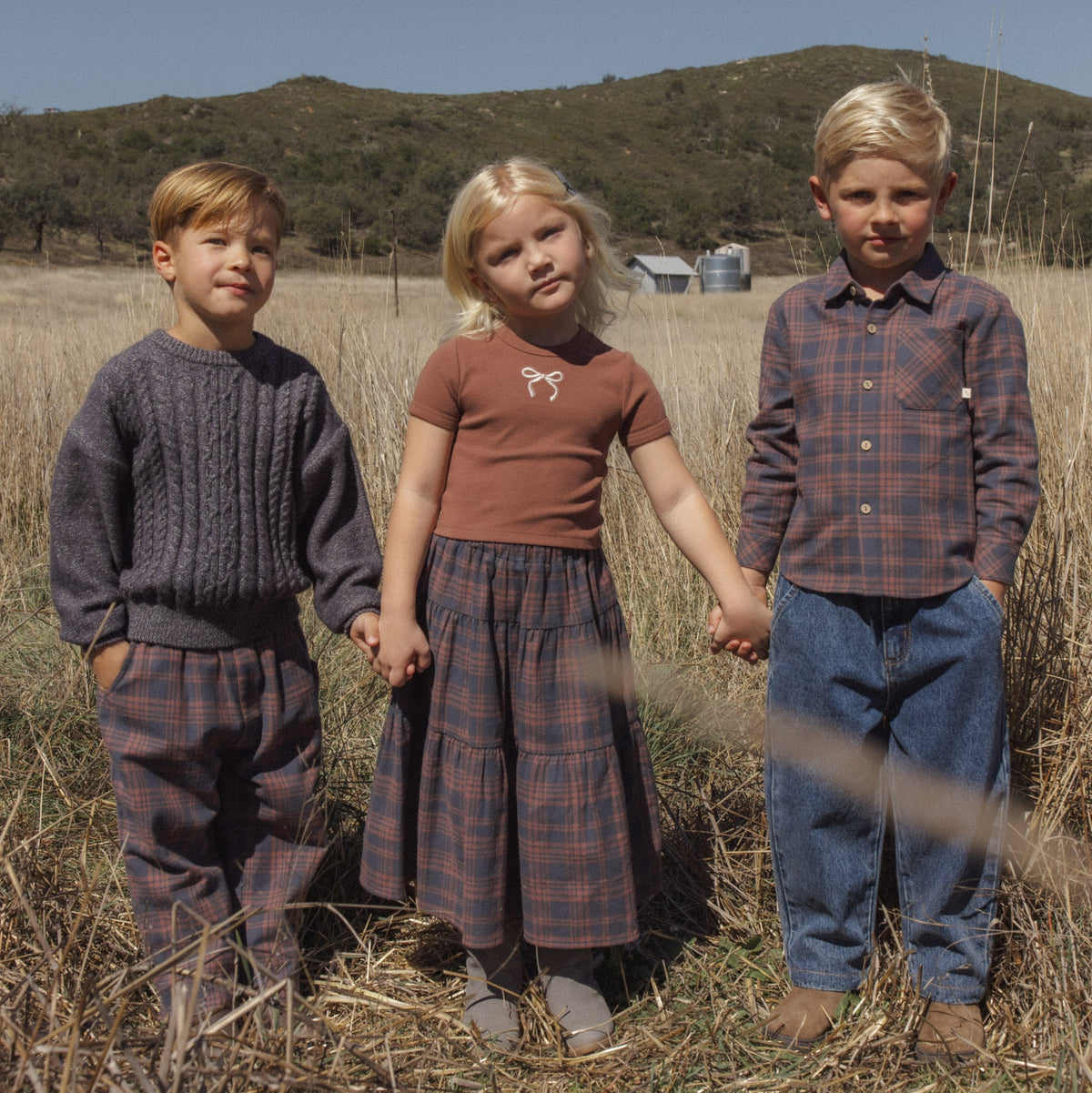 Midnight Plaid Collared Shirt - Rylee & Cru