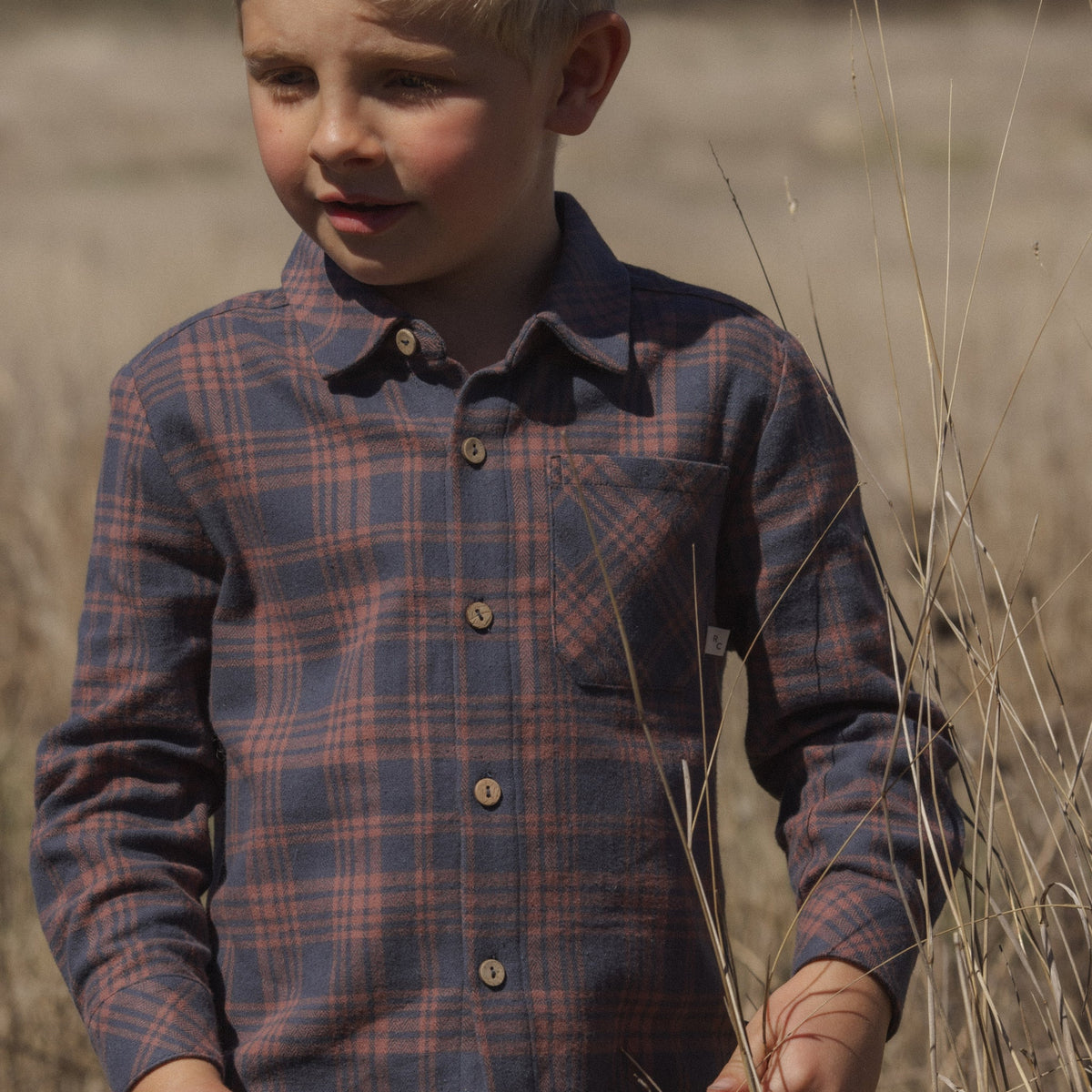 Midnight Plaid Collared Shirt - Rylee & Cru