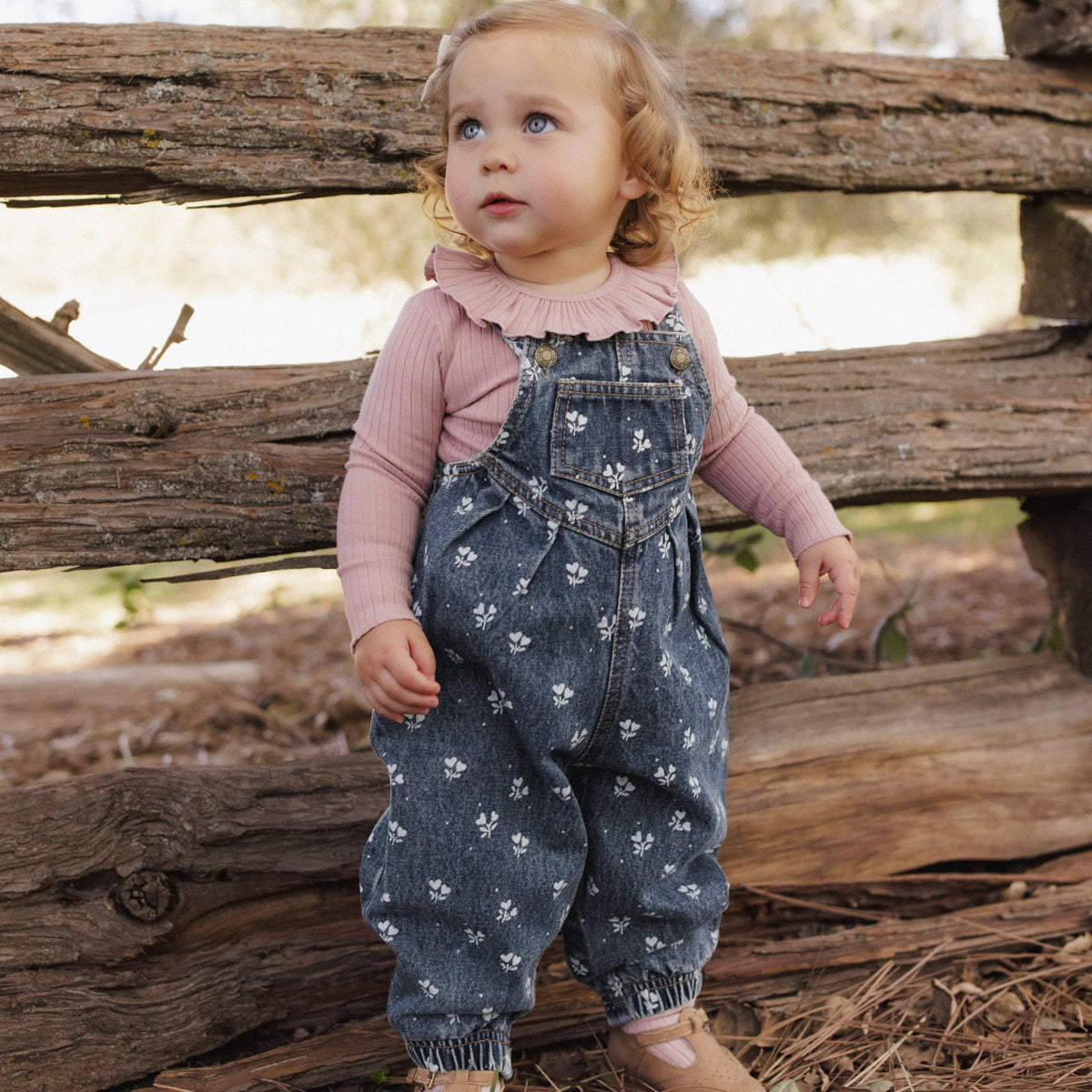 Heart Ditsy Vintage Overall - Rylee & Cru