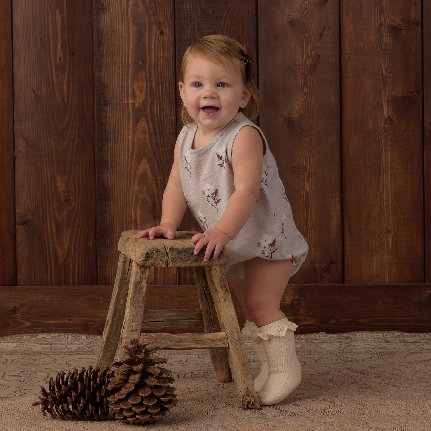 Rosewood & Natural Lace Trim Sock Pack - Rylee + Cru