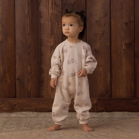 Owls Raglan Jumpsuit - Rylee + Cru