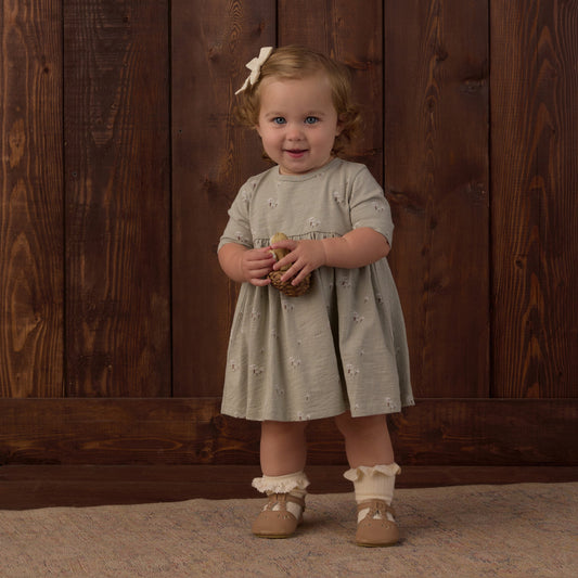 Rosewood & Natural Lace Trim Sock Pack - Rylee + Cru