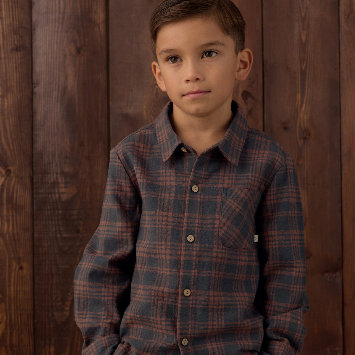 Midnight Plaid Collared Shirt - Rylee & Cru
