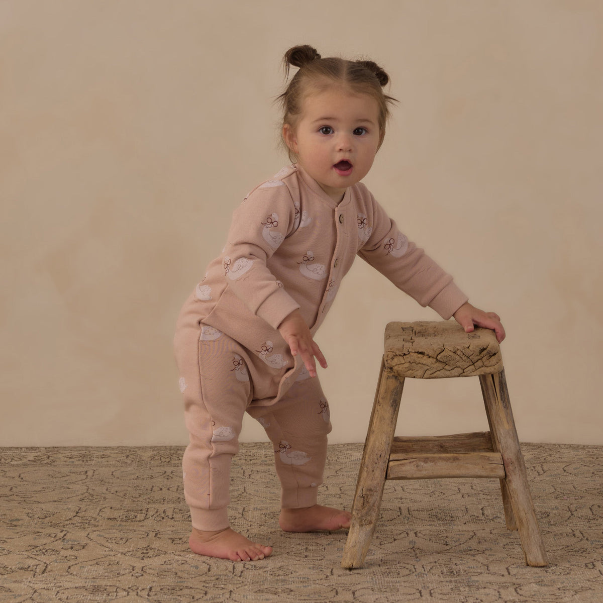 Swans Button Down Jumpsuit - Rylee + Cru