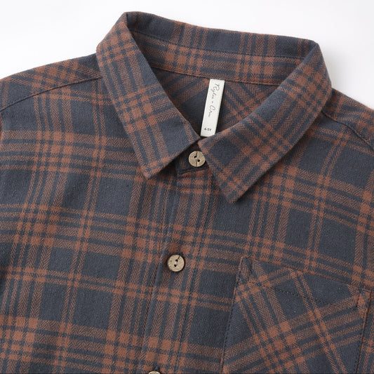 Midnight Plaid Collared Shirt - Rylee & Cru