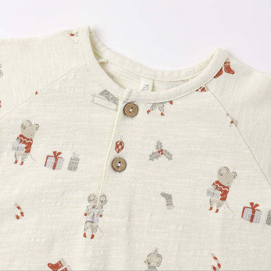 Holiday Mouse Henley Jumpsuit - Rylee & Cru