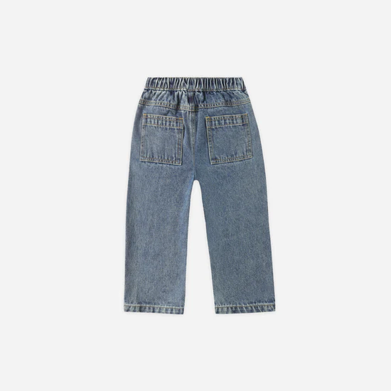 Indigo Denim Baggy Pant - Rylee + Cru