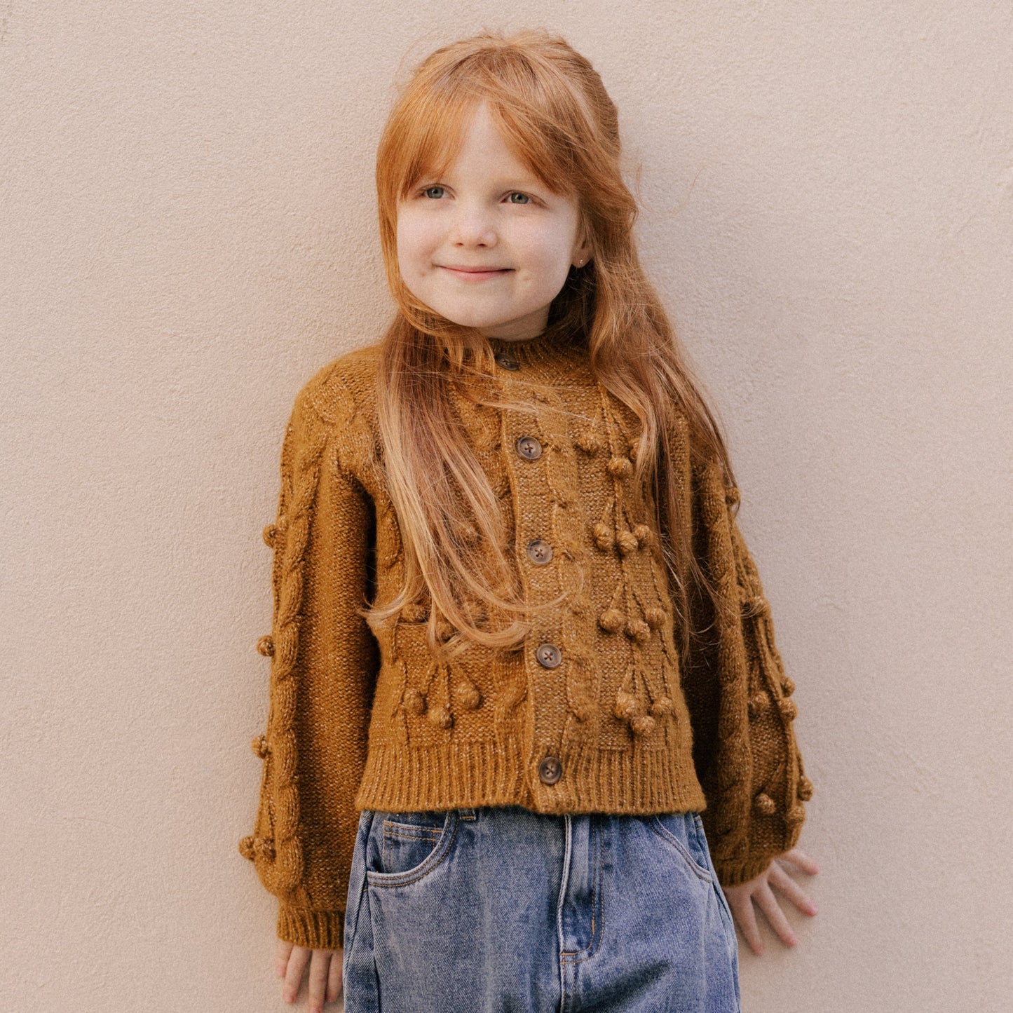 Golden Bobble Cardigan - Rylee + Cru