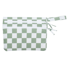 Sage Checkerboard Waterproof Wet Bag - Bapron