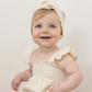 Ditsy Smocked Ruffle Romper - Quincy Mae