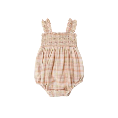 Summer Plaid Julia Romper - Rylee & Cru