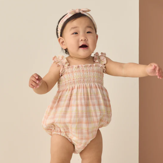 Summer Plaid Julia Romper - Rylee & Cru