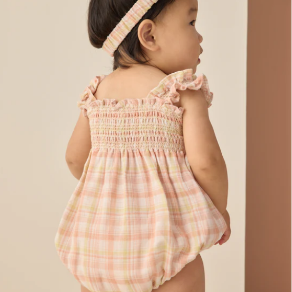 Summer Plaid Julia Romper - Rylee & Cru