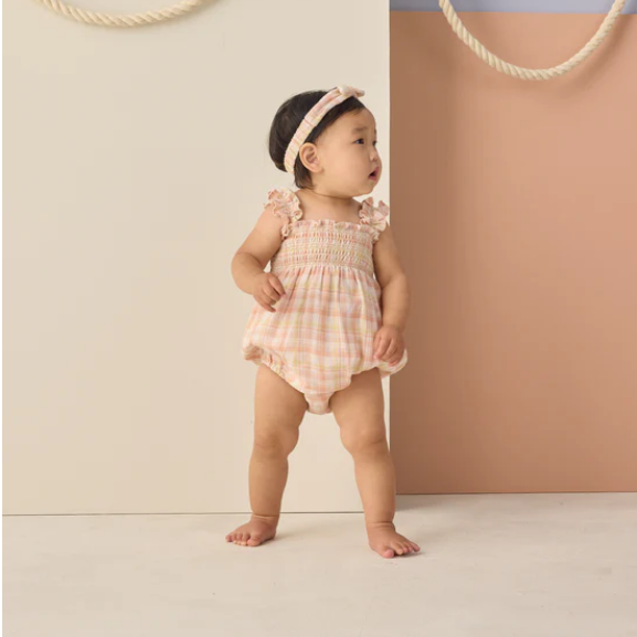 Summer Plaid Julia Romper - Rylee & Cru