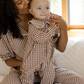 Brick Gingham Pajama Romper - Rylee + Cru