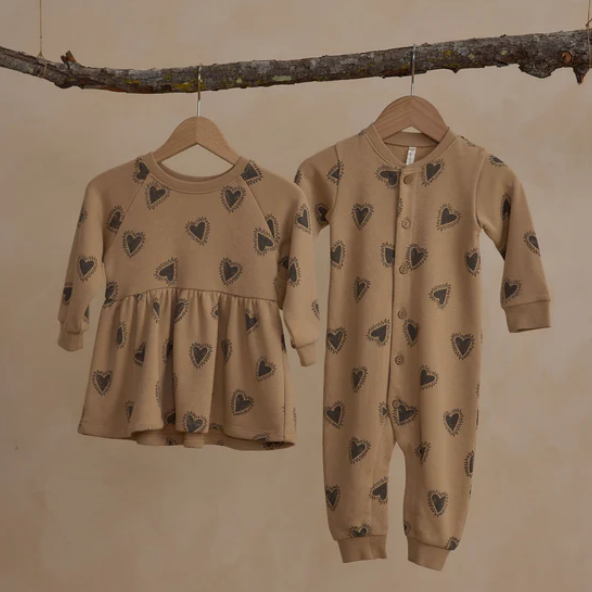 Hearts Button Down Jumpsuit - Rylee + Cru