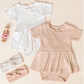 Melon Pointelle Skirted Bodysuit - Quincy Mae
