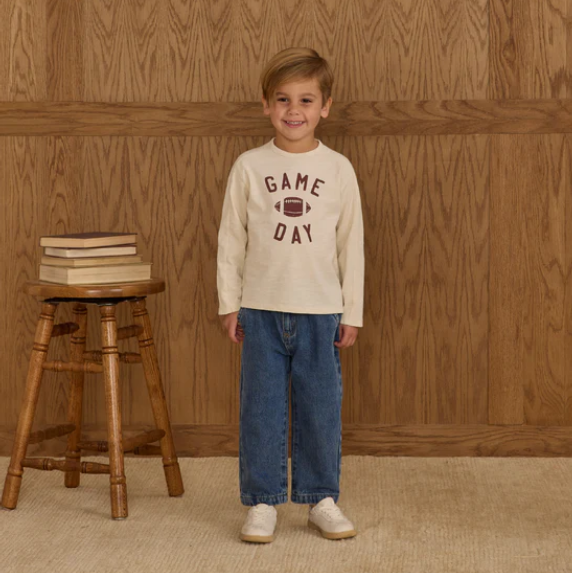 Indigo Denim Baggy Pant - Rylee + Cru