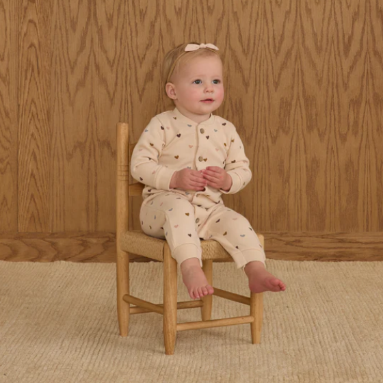 Hearts Button Down Jumpsuit - Rylee & Cru