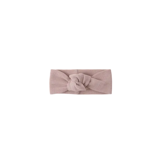 Mauve Waffle Knotted Headband - Quincy Mae