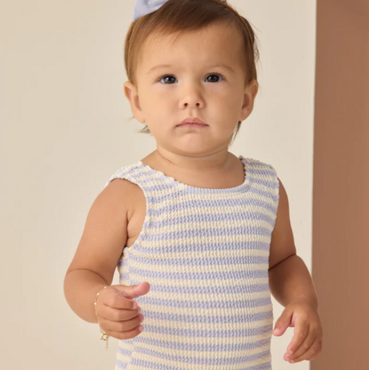 Perwinkle Stripe Moxie One Piece - Rylee & Cru