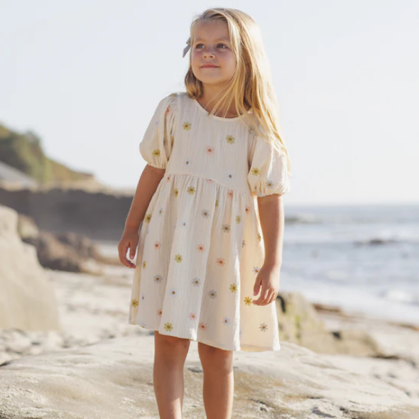 Embriodered Daisy Marley Dress - Rylee & Cru