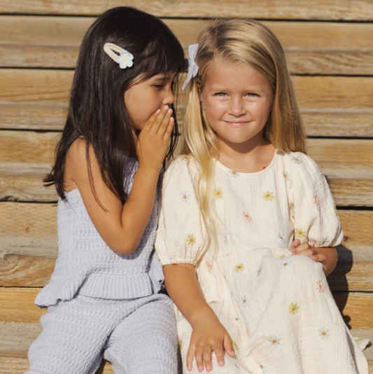 Embriodered Daisy Marley Dress - Rylee & Cru