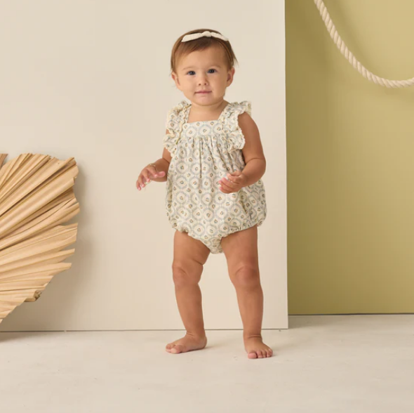 Green Fleur Maya Romper - Rylee & Cru