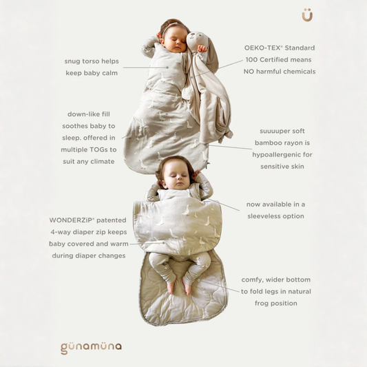 Pink Gingham Swaddle Sleep Sack - Gunamuna