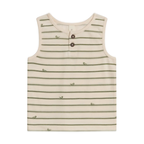 Bird Stripe Niko Henley Tank Top - Colored Organics