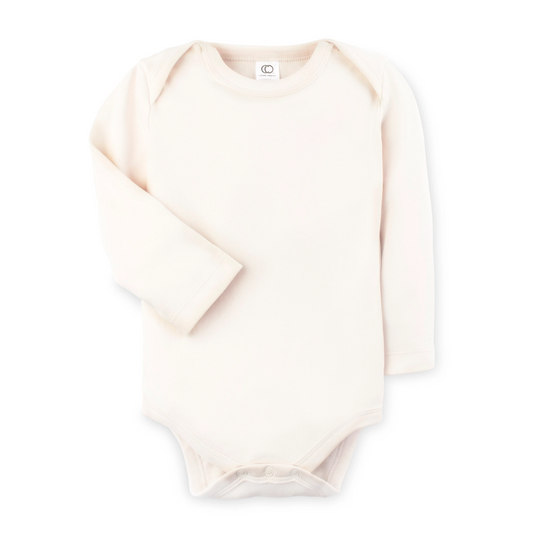 Natural Long Sleeve Bodysuit - Colored Organics