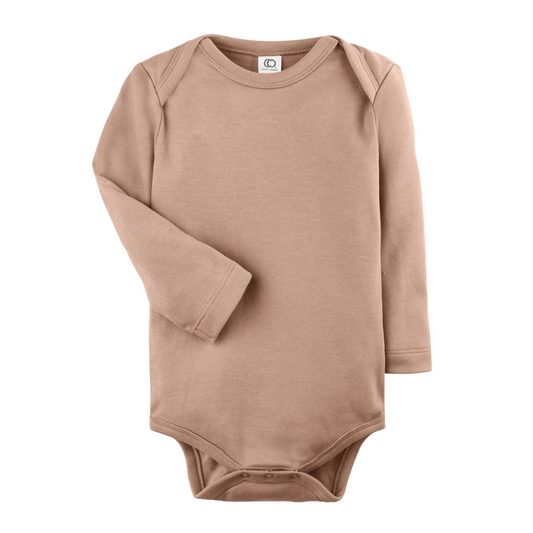 Truffle Long Sleeve Bodysuit - Colored Organics