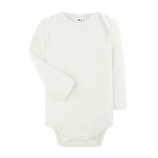 Ivory Long Sleeve Bodysuit - Colored Organics