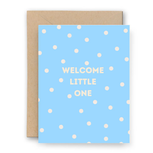 Blue Welcome Baby Card - Little Tomato