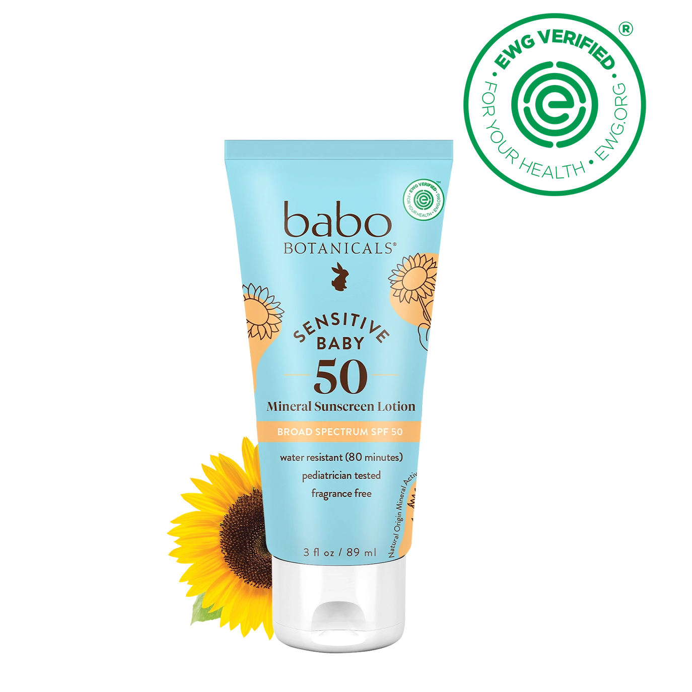 Sensitive Mineral Sunscreen Lotion - Babo Botancials